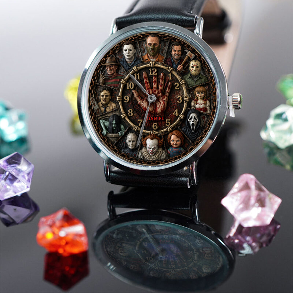 Personalized Horror Character Hand Watch Unique Halloween Gift