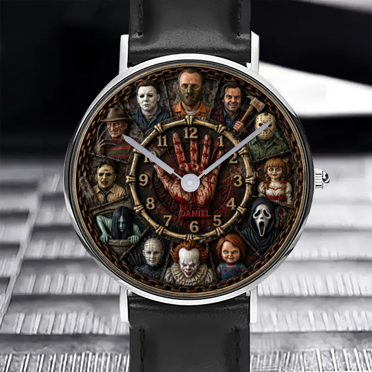 Personalized Horror Character Hand Watch Unique Halloween Gift