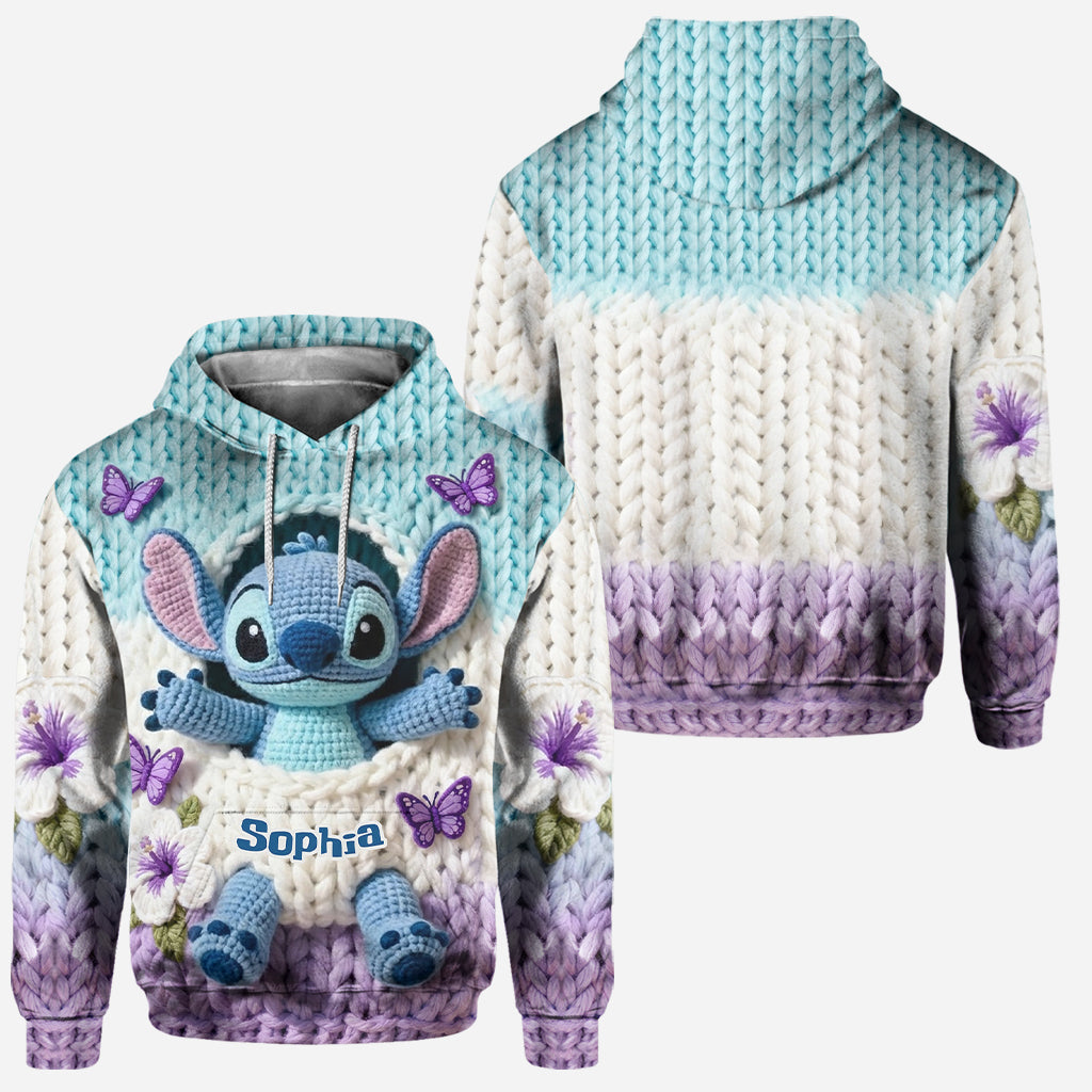 Personalized Blue Ohana Hoodie & Leggings Set for Kids