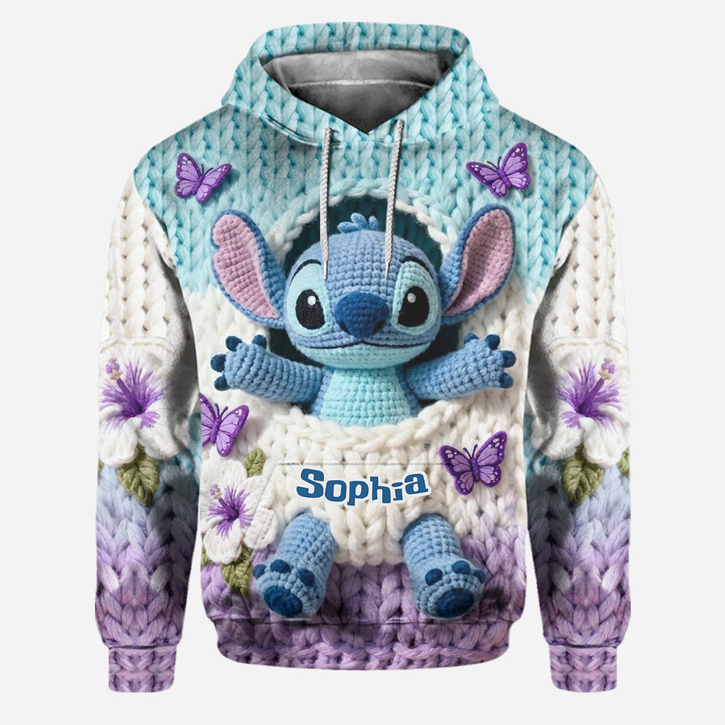 Personalized Blue Ohana Hoodie & Leggings Set for Kids