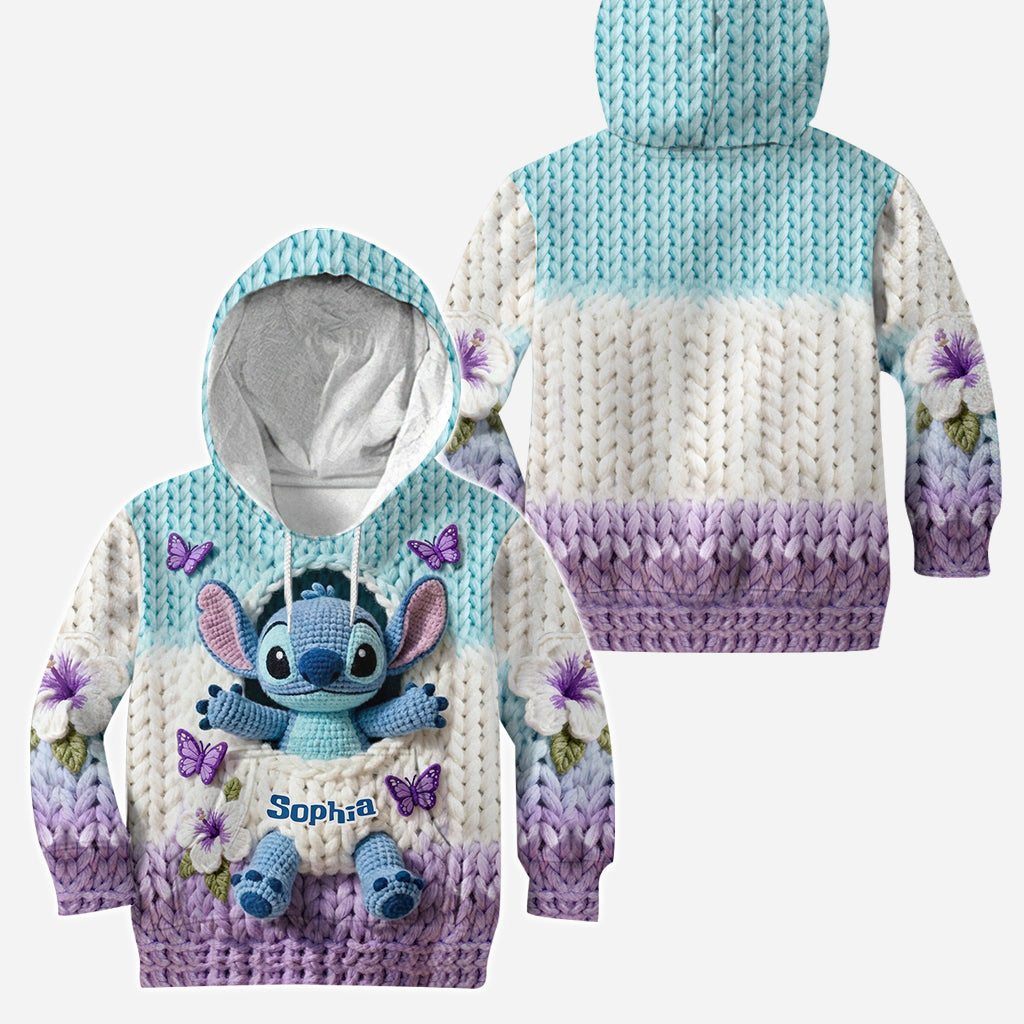 Personalized Blue Ohana Hoodie & Leggings Set for Kids