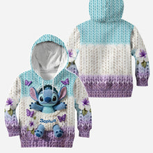 Load image into Gallery viewer, Personalized Blue Ohana Hoodie &amp; Leggings Set for Kids
