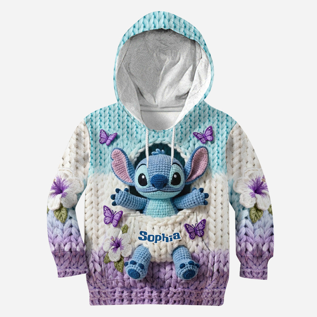 Personalized Blue Ohana Hoodie & Leggings Set for Kids