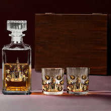 Load image into Gallery viewer, Personalized Whiskey Decanter Set Custom Name Gift for Dad
