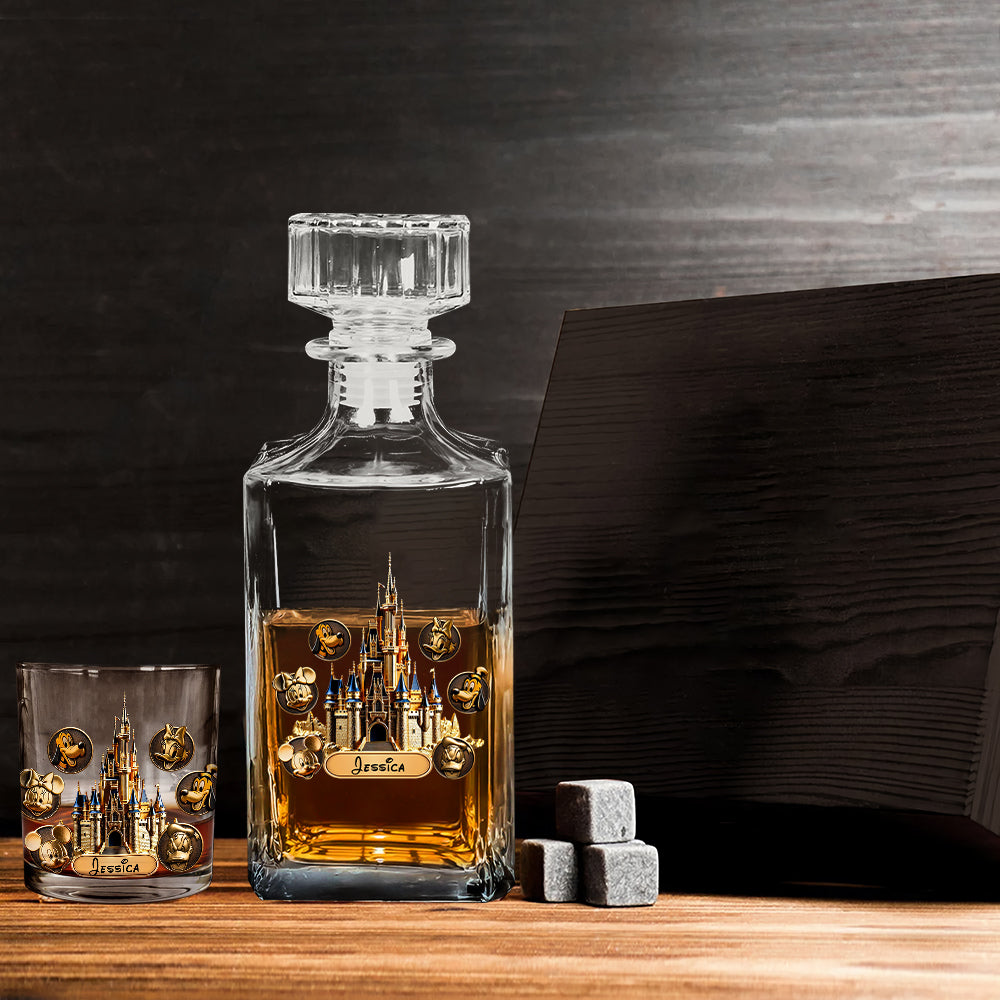 Personalized Whiskey Decanter Set Custom Name Gift for Dad