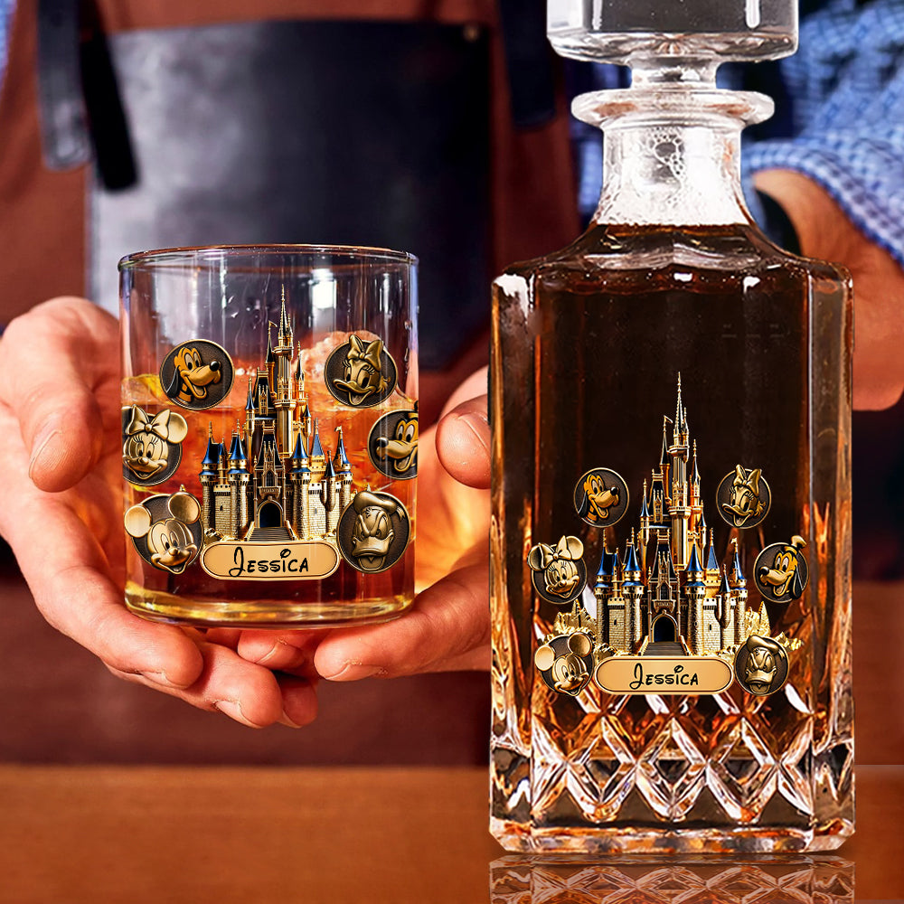 Personalized Whiskey Decanter Set Custom Name Gift for Dad