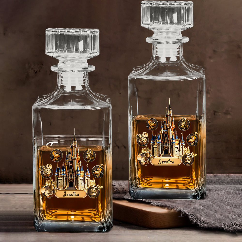 Personalized Whiskey Decanter Set Custom Name Gift for Dad