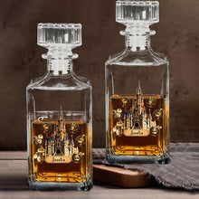 Load image into Gallery viewer, Personalized Whiskey Decanter Set Custom Name Gift for Dad
