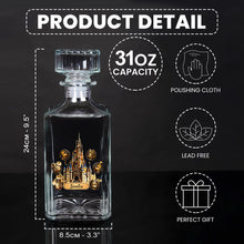 Load image into Gallery viewer, Personalized Whiskey Decanter Set Custom Name Gift for Dad
