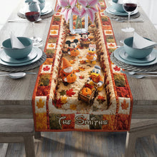 Load image into Gallery viewer, Custom Name Autumn Vibes Quilt Table Runner for Family Gift
