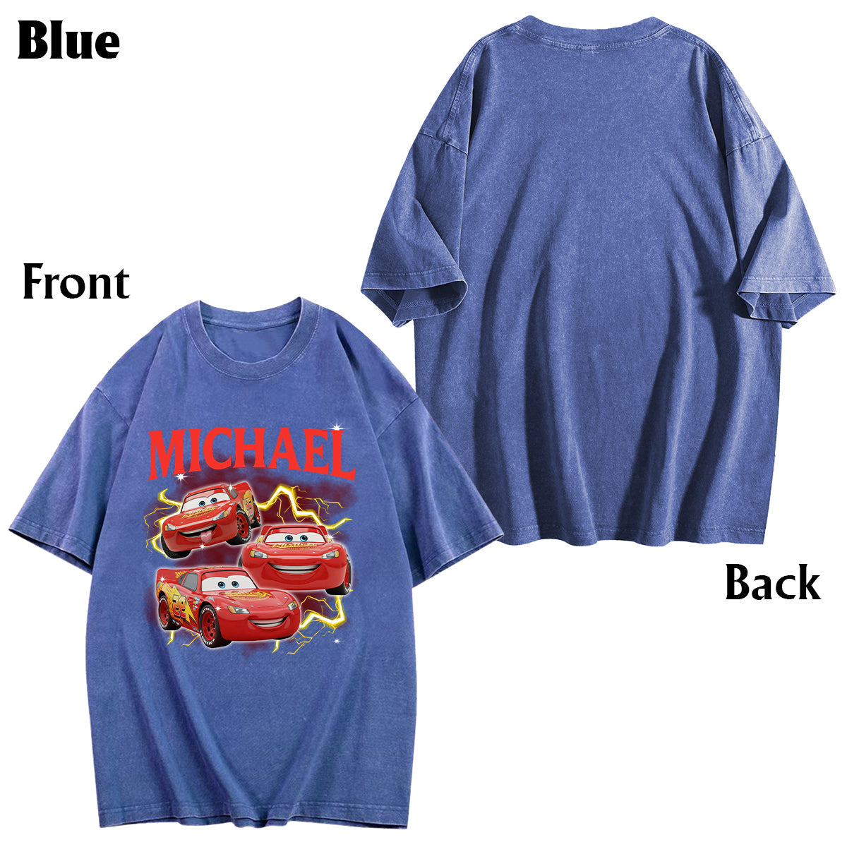 Personalized Cars Wash T-shirt Custom Name Gift for Kids