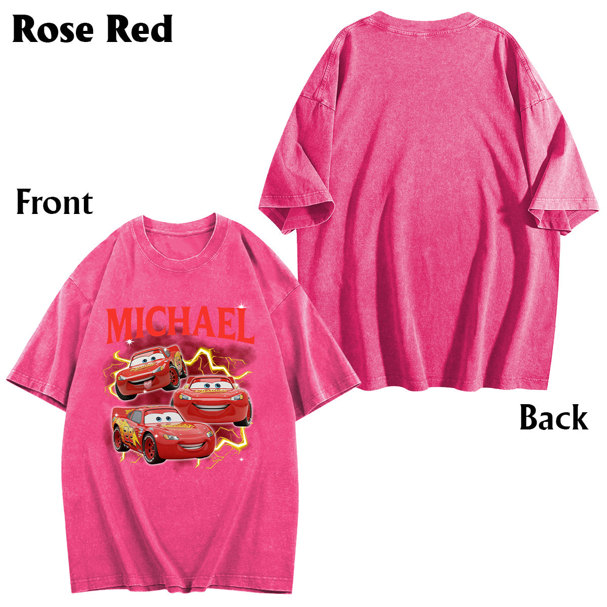Personalized Cars Wash T-shirt Custom Name Gift for Kids
