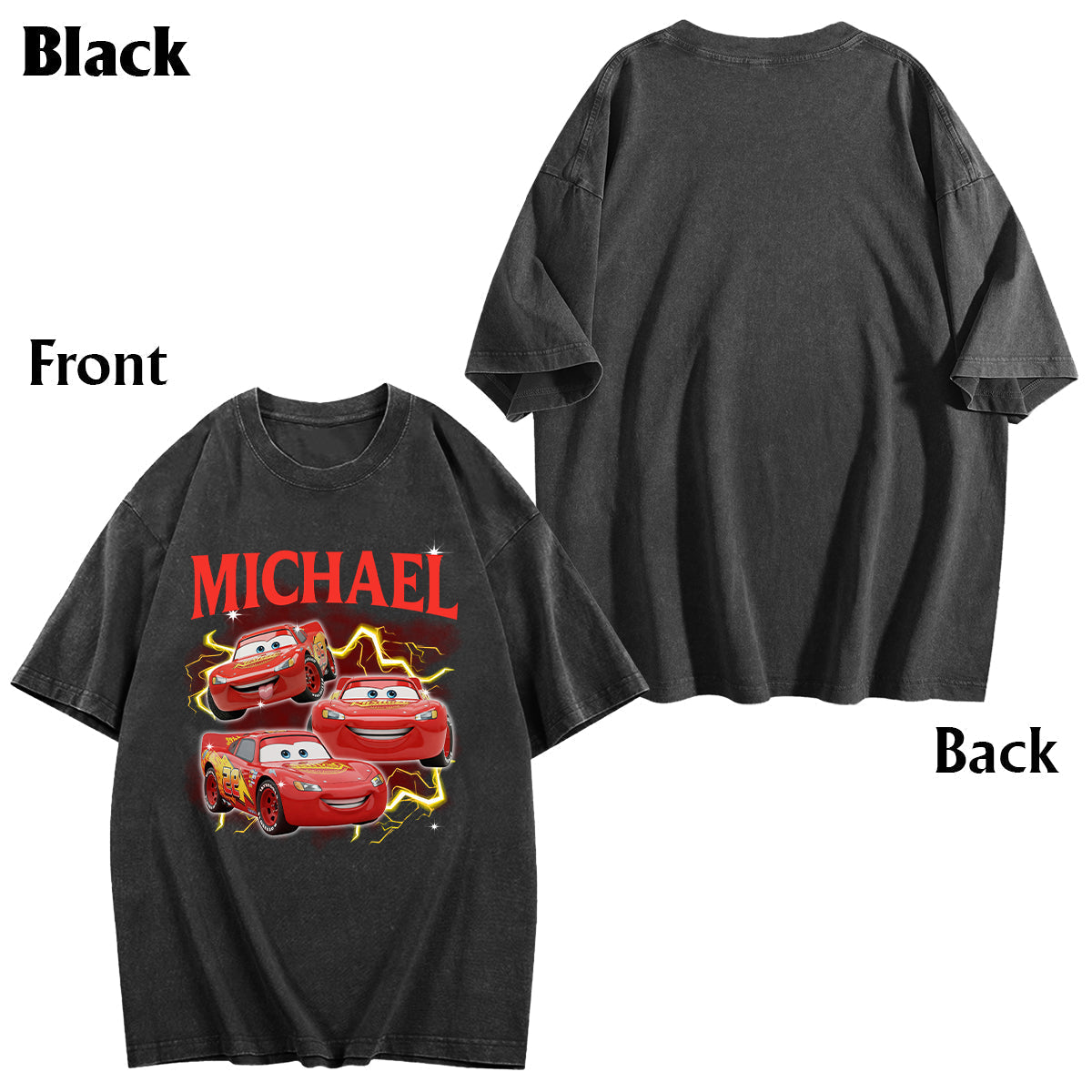 Personalized Cars Wash T-shirt Custom Name Gift for Kids