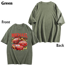Load image into Gallery viewer, Personalized Cars Wash T-shirt Custom Name Gift for Kids
