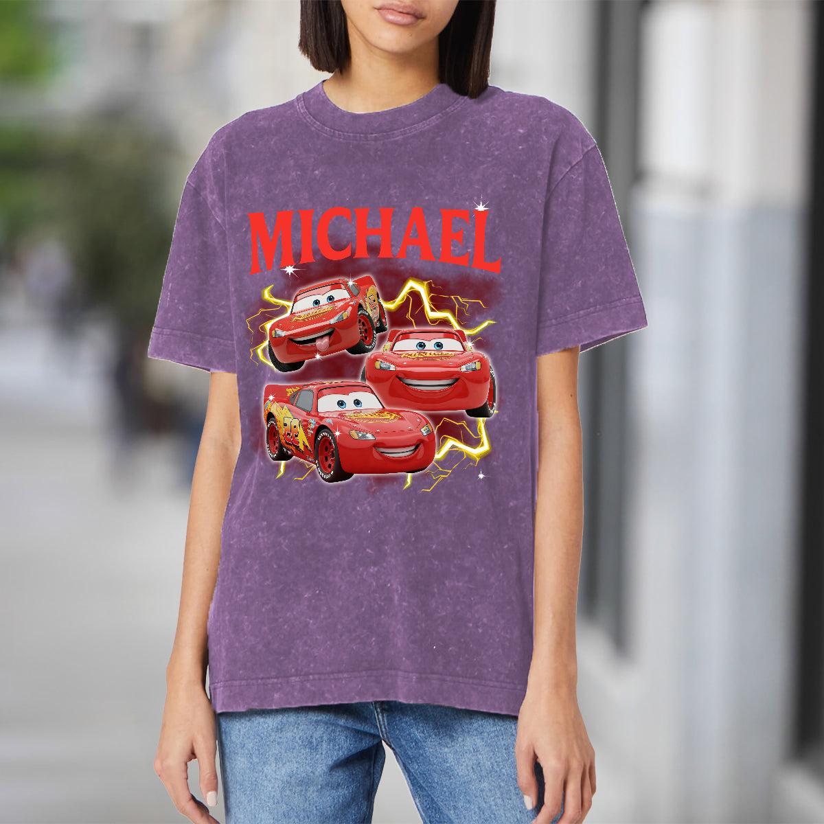 Personalized Cars Wash T-shirt Custom Name Gift for Kids