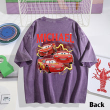 Load image into Gallery viewer, Personalized Cars Wash T-shirt Custom Name Gift for Kids

