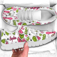 Load image into Gallery viewer, Personalized Grinch Sneakers Custom Name Gift for Christmas
