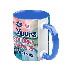 Load image into Gallery viewer, Personalized Ohana Accent Mug Custom Name Gift for Couples
