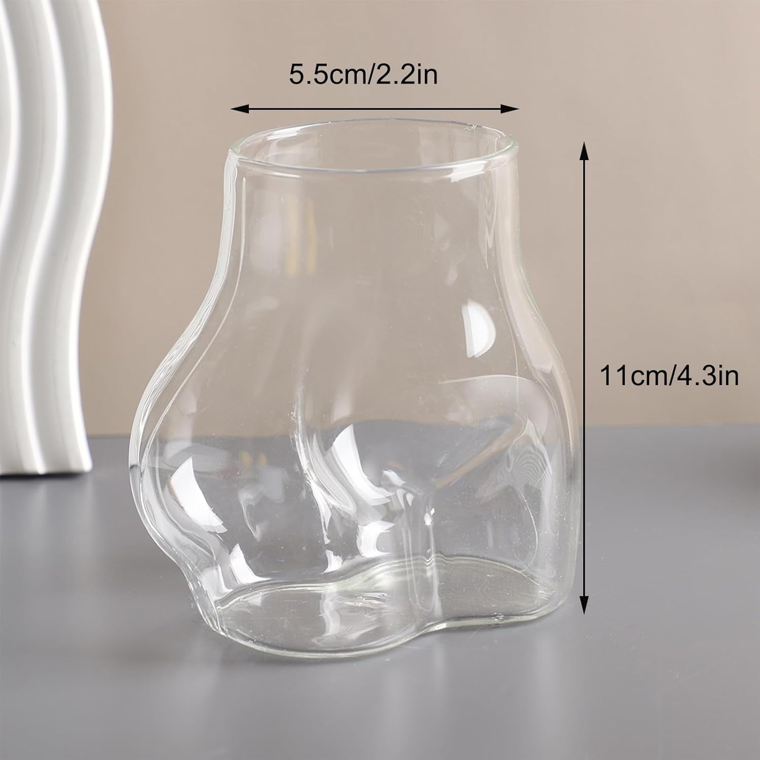 Funny Body Shaped Glass Cup Personalized Gift for Him