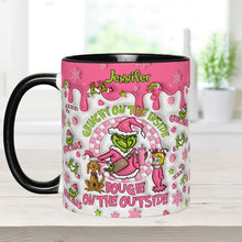 Load image into Gallery viewer, Personalized Christmas Accent Mug Grinchy On The Inside Gift

