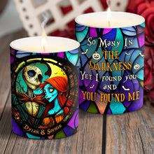 Load image into Gallery viewer, Personalized Nightmare Candle with Custom Names Wooden Lid Gift for Couples
