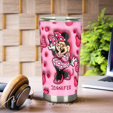 Load image into Gallery viewer, Personalized Cute Mouse Tumbler Custom Name Gift for Her
