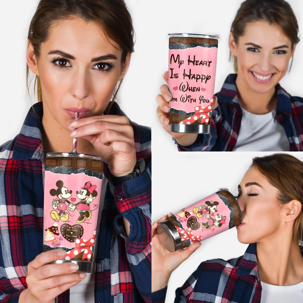 Personalized Couple Tumbler Custom Name Drinkware Gift