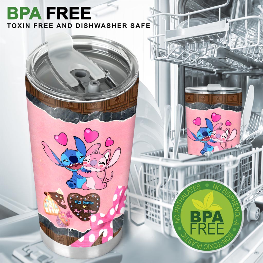 Personalized Couple Tumbler My Heart Is Happy Gift for Partner