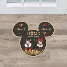 Load image into Gallery viewer, Personalized Mouse Shaped Doormat Custom Home Sweet Home Gift
