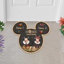 Load image into Gallery viewer, Personalized Mouse Shaped Doormat Custom Home Sweet Home Gift

