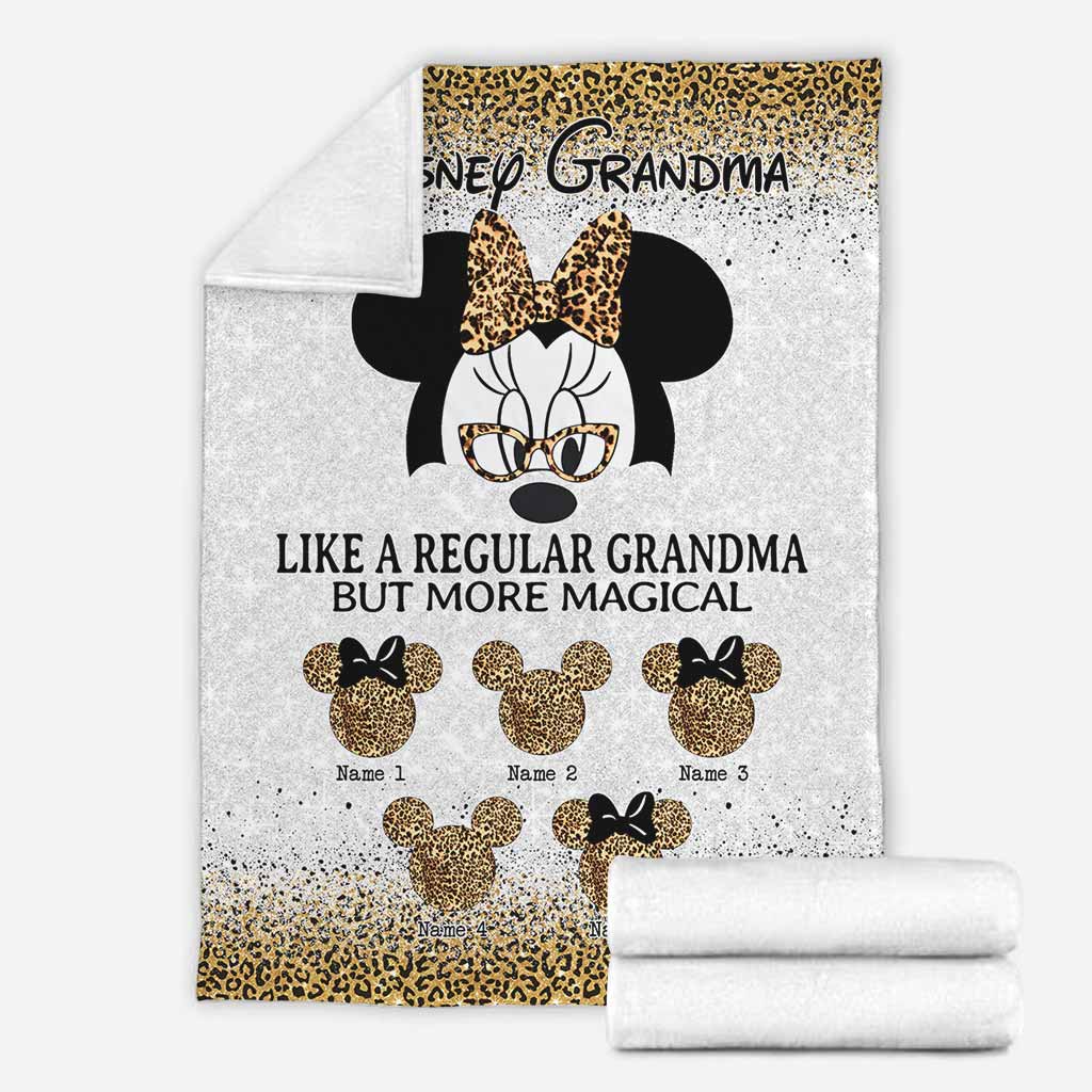 Personalized Disney Grandma Blanket Custom Names Gift for Mother's Day