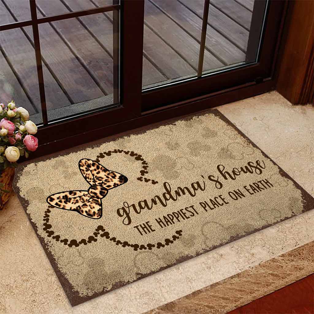 Personalized Grandma Doormat The Happiest Place Gift for Mom