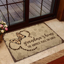 Load image into Gallery viewer, Personalized Grandma Doormat The Happiest Place Gift for Mom
