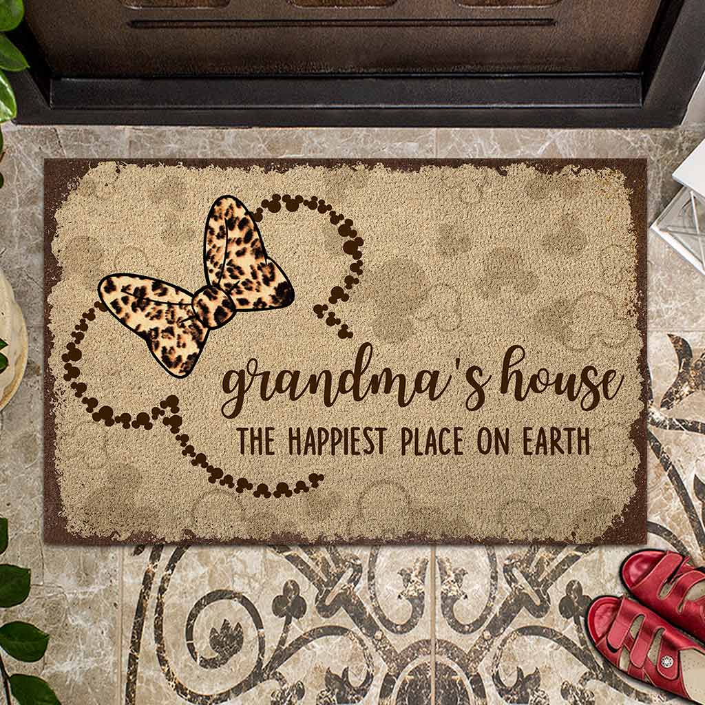 Personalized Grandma Doormat The Happiest Place Gift for Mom