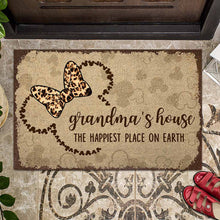 Load image into Gallery viewer, Personalized Grandma Doormat The Happiest Place Gift for Mom
