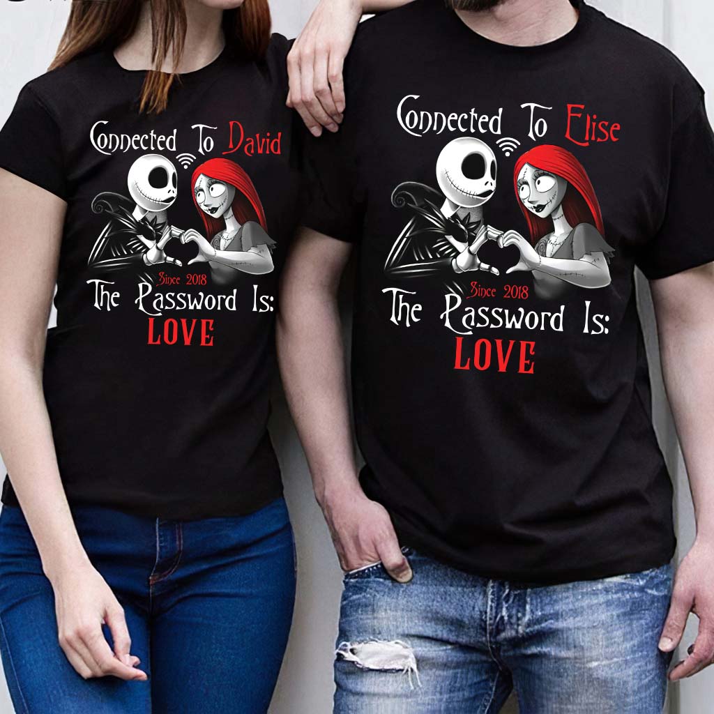 Personalized Couple T-Shirt & Hoodie with Custom Name Gift