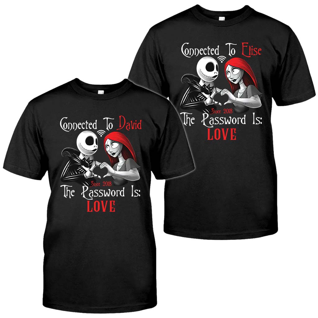 Personalized Couple T-Shirt & Hoodie with Custom Name Gift