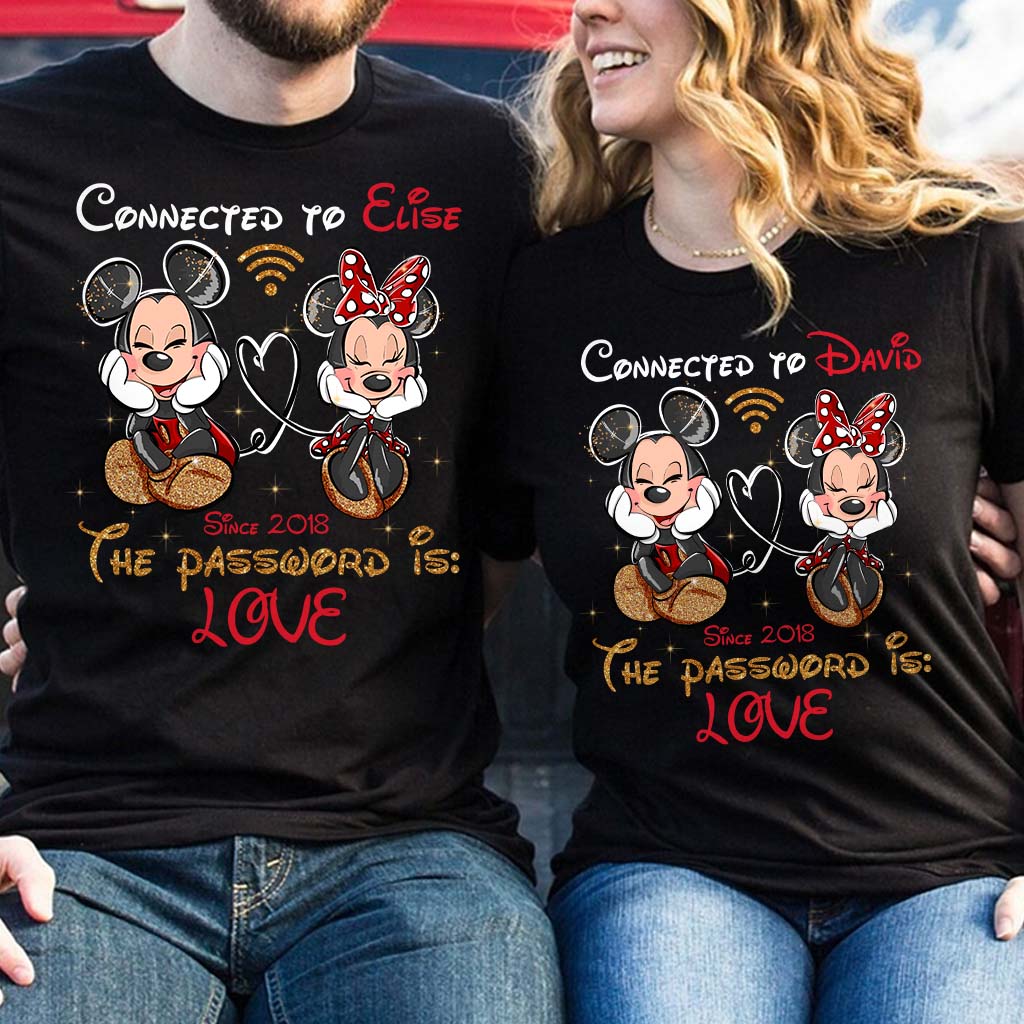 Personalized Couple T-shirt and Hoodie with Custom Names & Year