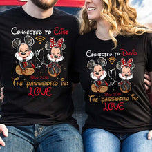 Load image into Gallery viewer, Personalized Couple T-shirt and Hoodie with Custom Names &amp; Year
