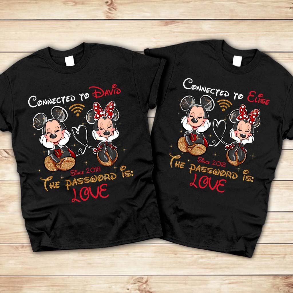 Personalized Couple T-shirt and Hoodie with Custom Names & Year