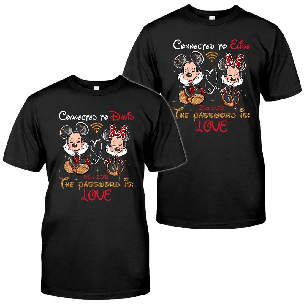 Personalized Couple T-shirt and Hoodie with Custom Names & Year