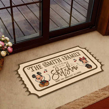 Load image into Gallery viewer, Personalized Mouse Shaped Doormat Custom Family Name Fun Gift
