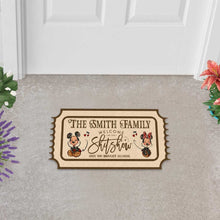 Load image into Gallery viewer, Personalized Mouse Shaped Doormat Custom Family Name Fun Gift
