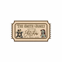 Load image into Gallery viewer, Personalized Nightmare Shaped Doormat Welcome to the Show Gift for Home
