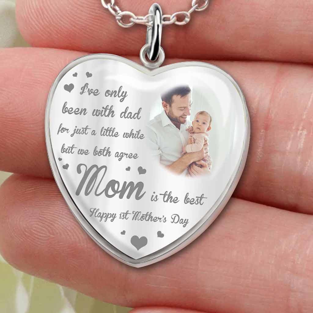Personalized Mother's Day Heart Pendant Necklace with Photo & Engraving