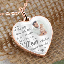 Load image into Gallery viewer, Personalized Mother's Day Heart Pendant Necklace with Photo &amp; Engraving
