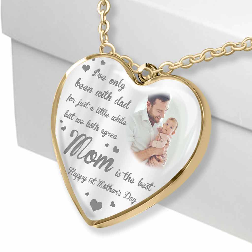 Personalized Mother's Day Heart Pendant Necklace with Photo & Engraving