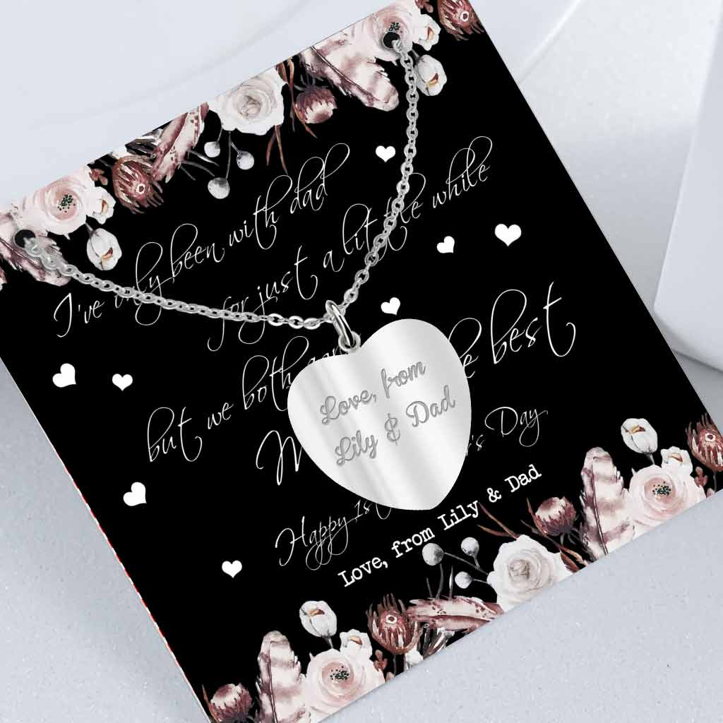 Personalized Mother's Day Heart Pendant Necklace with Photo & Engraving