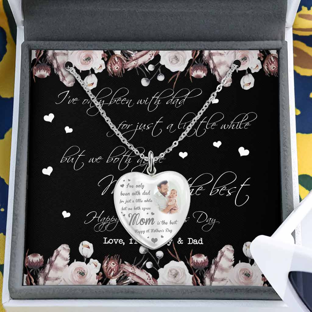 Personalized Mother's Day Heart Pendant Necklace with Photo & Engraving
