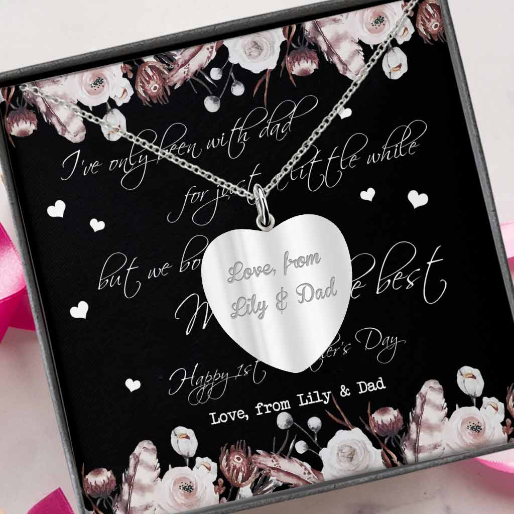 Personalized Mother's Day Heart Pendant Necklace with Photo & Engraving